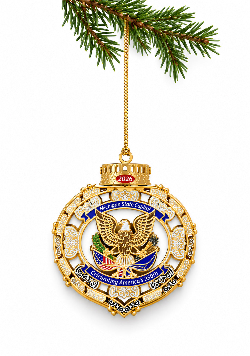2026 Michigan Capitol Ornament - Celebrate America's 250th! NOW AVAILABLE
