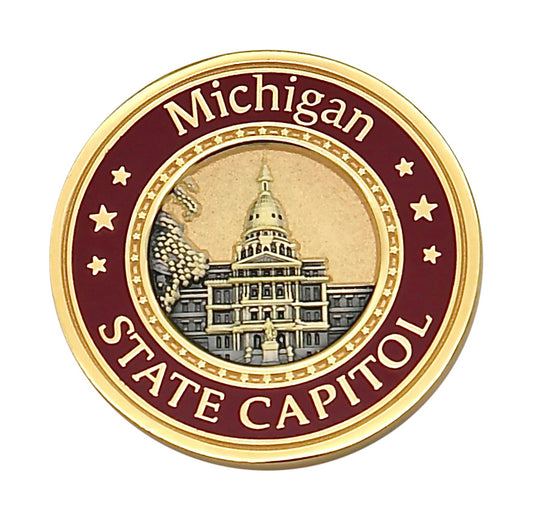 MI State Capitol Antique Gold Collectible Coin