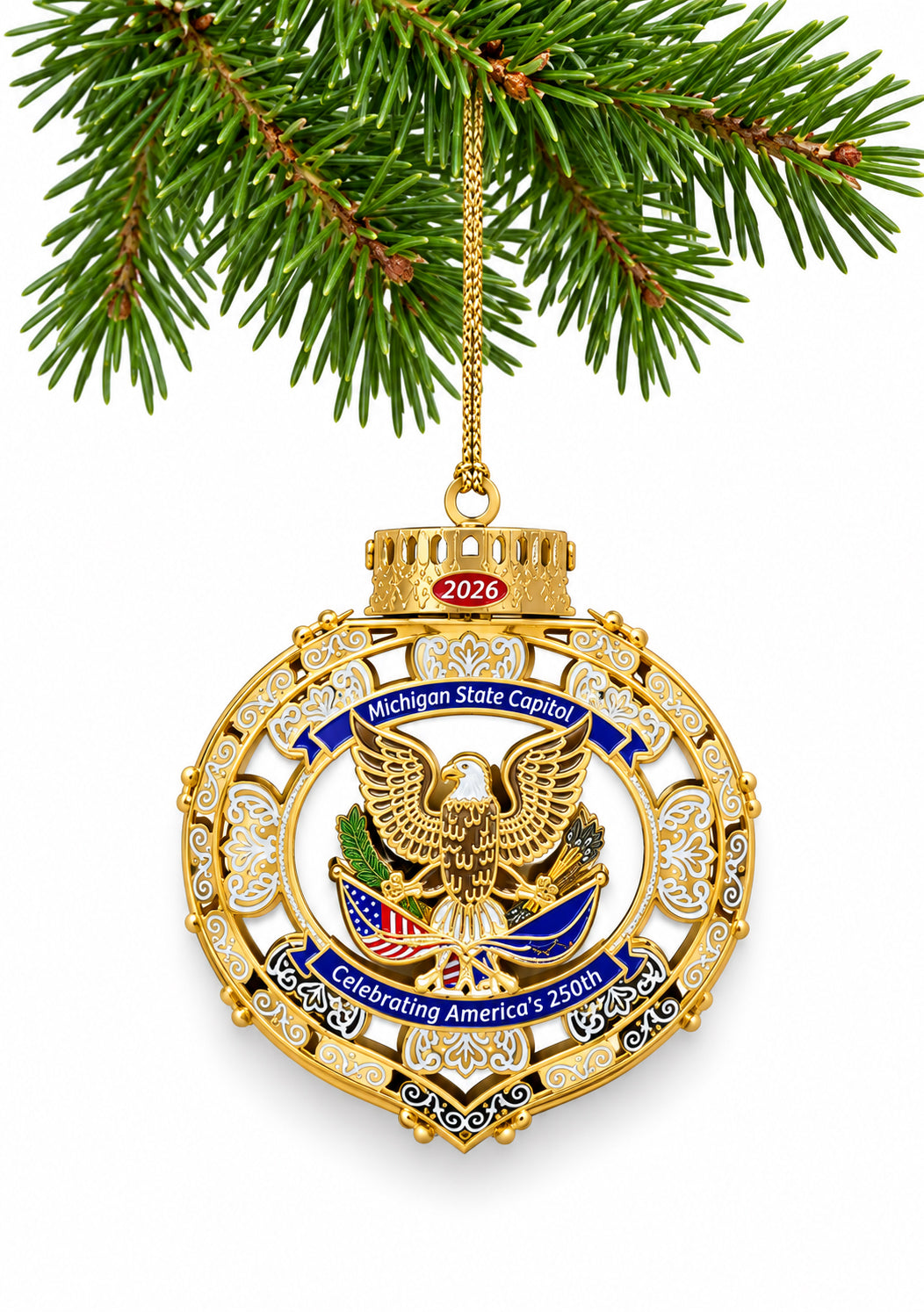 2026 Michigan Capitol Ornament - Celebrate America's 250th! NOW AVAILABLE