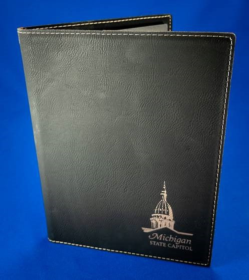 Michigan Capitol Padfolio with Notepad - Small (9” x 7”)